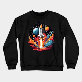 Rocket Launch Cosmos Crewneck Sweatshirt